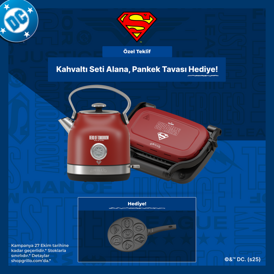Superman Lisanslı Kahvaltı Seti